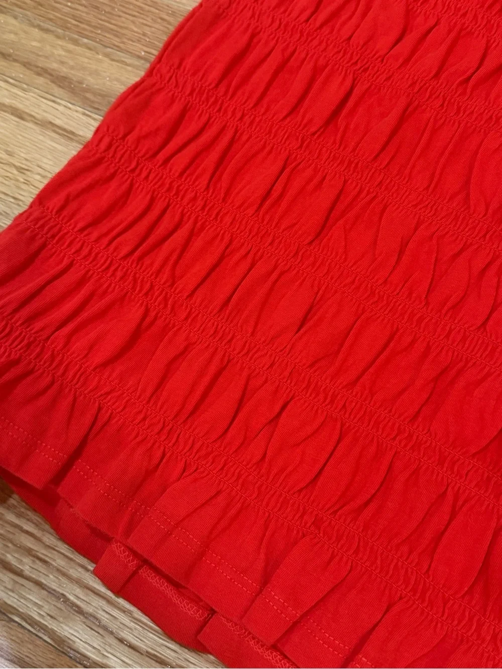 J.Crew Smocked Tank Top NWT Size L | Bright Red Textured Sleeveless Blouse